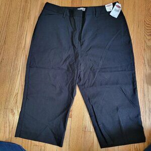 Northern Reflections Crop Capri Pant Womens 14 BlackTown Stretch NWT